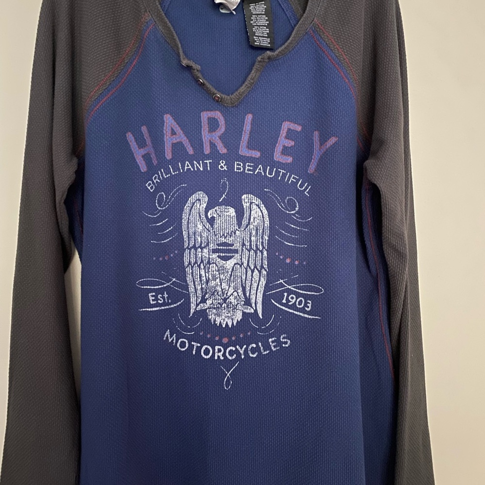 Women’s Harley Davidson waffle long sleeve shirt